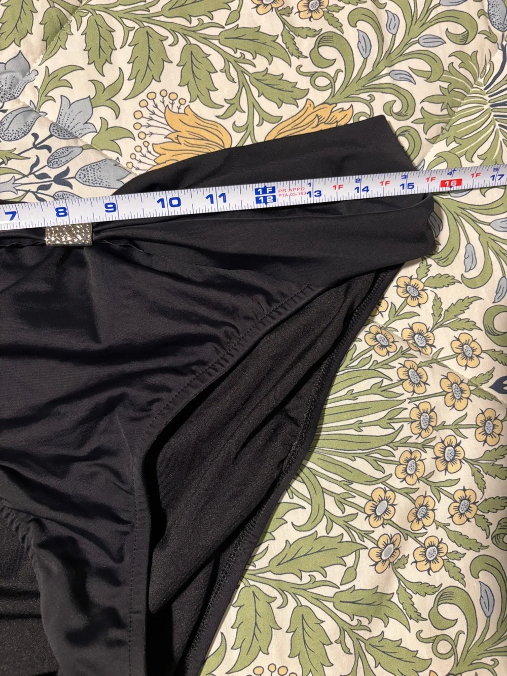Venus Womens Black Swim Bikini Bottom with Decorative Accent 14